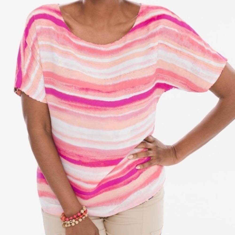 ⚜HP⚜Chico's Reversible Playful Elephants XL - Picture 2 of 8